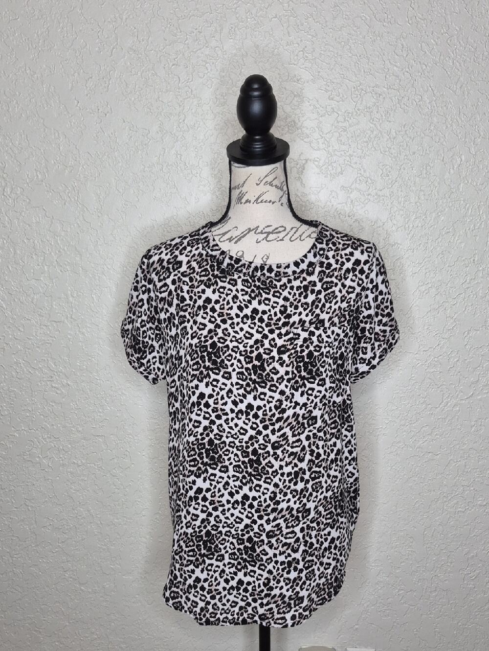 Buffalo David Bitton Animal Print Top Size S